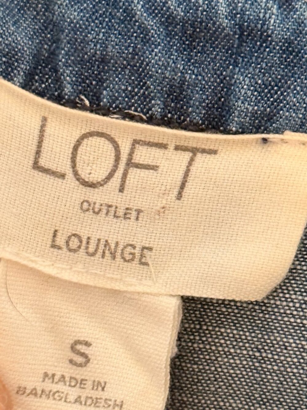 LOFT Denim Dress in Medium Ombrey Wash sz Small - Picture 6 of 6